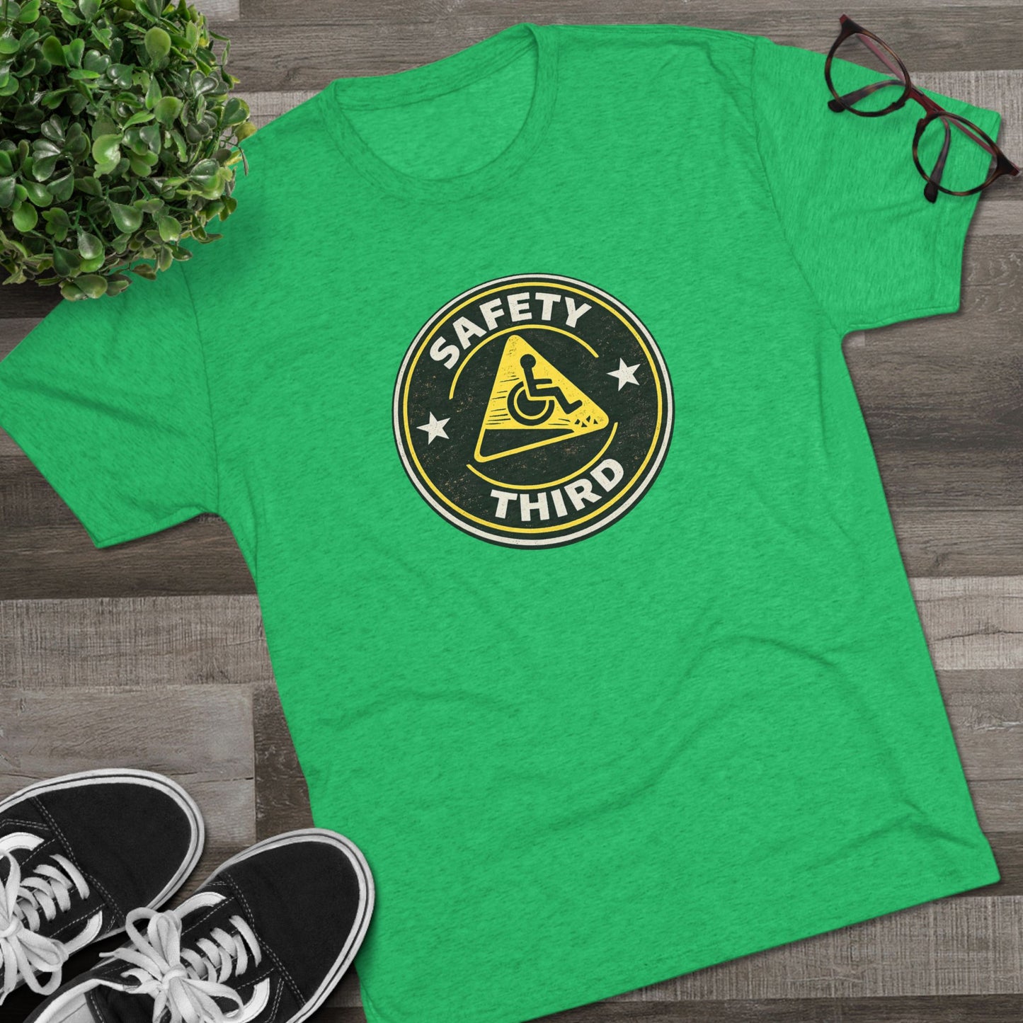 Safety Third - Unisex Tri-Blend Crew Tee