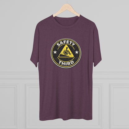 Safety Third - Unisex Tri-Blend Crew Tee