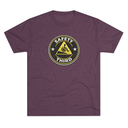 Safety Third - Unisex Tri-Blend Crew Tee